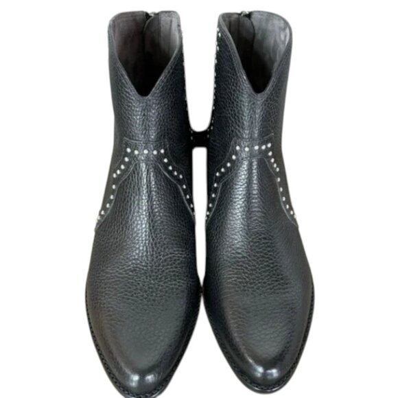 Brighton Women's Wonder Black Leather Studded Ankle Boots Back Zip Sz. 8M - Picture 8 of 9
